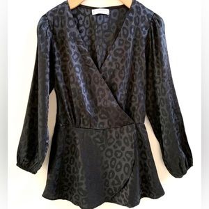 Jon & Anna Black Leopard Satin